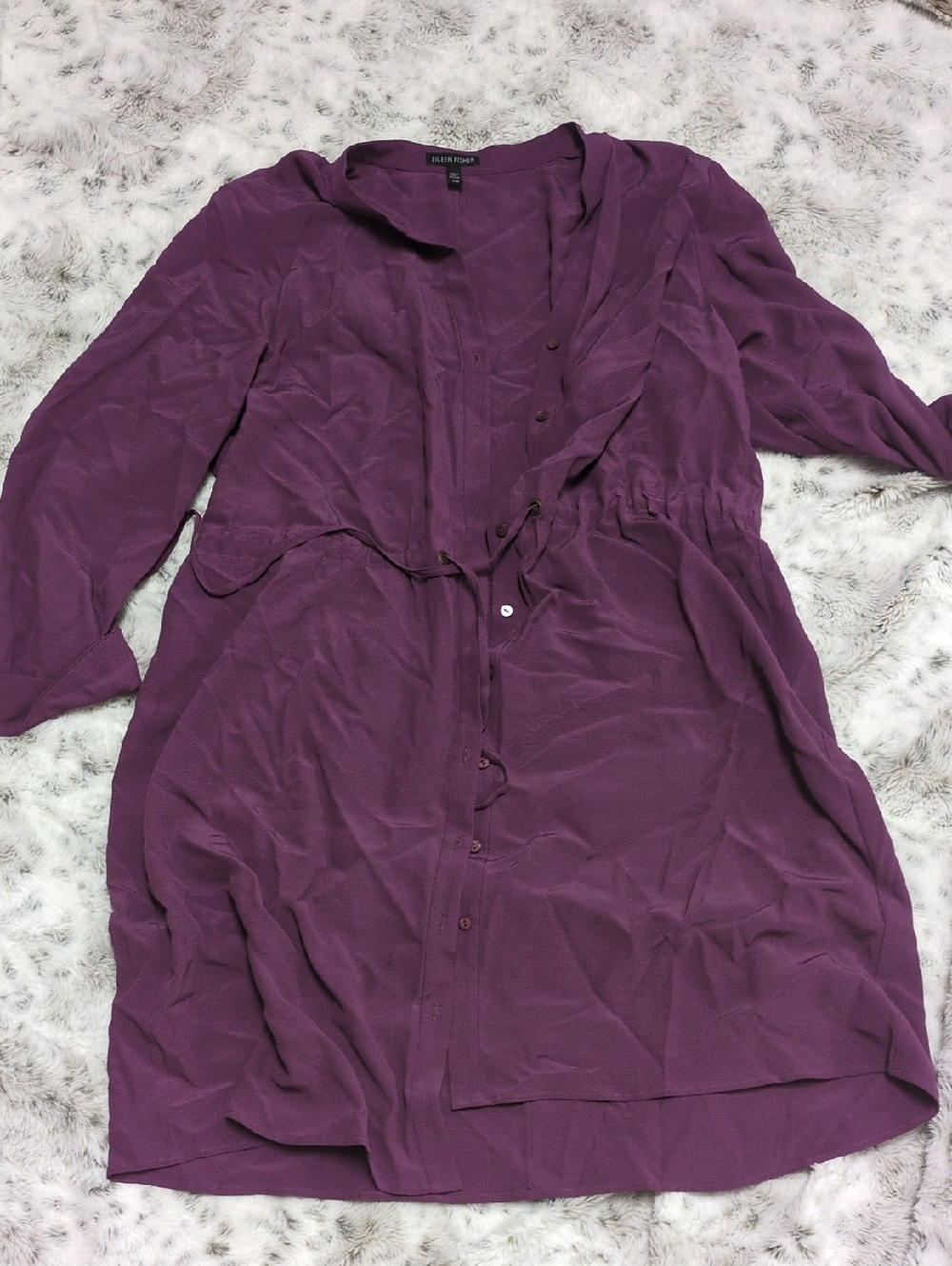 $15 MOVING SALE! Eileen Fisher Plum Shirt Dress